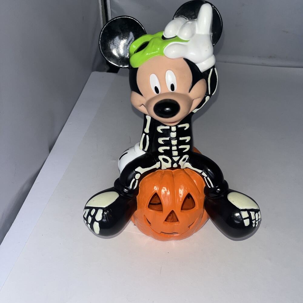 VINTAGE 1999 Paper Magic Group Light Up Mickey Mouse Skeleton 10" GITD - Picture 1 of 6